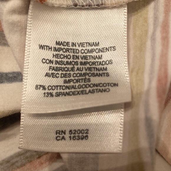 4/$20!!! Women’s Liz Claiborne Fall Colors Striped Top - Picture 9 of 12